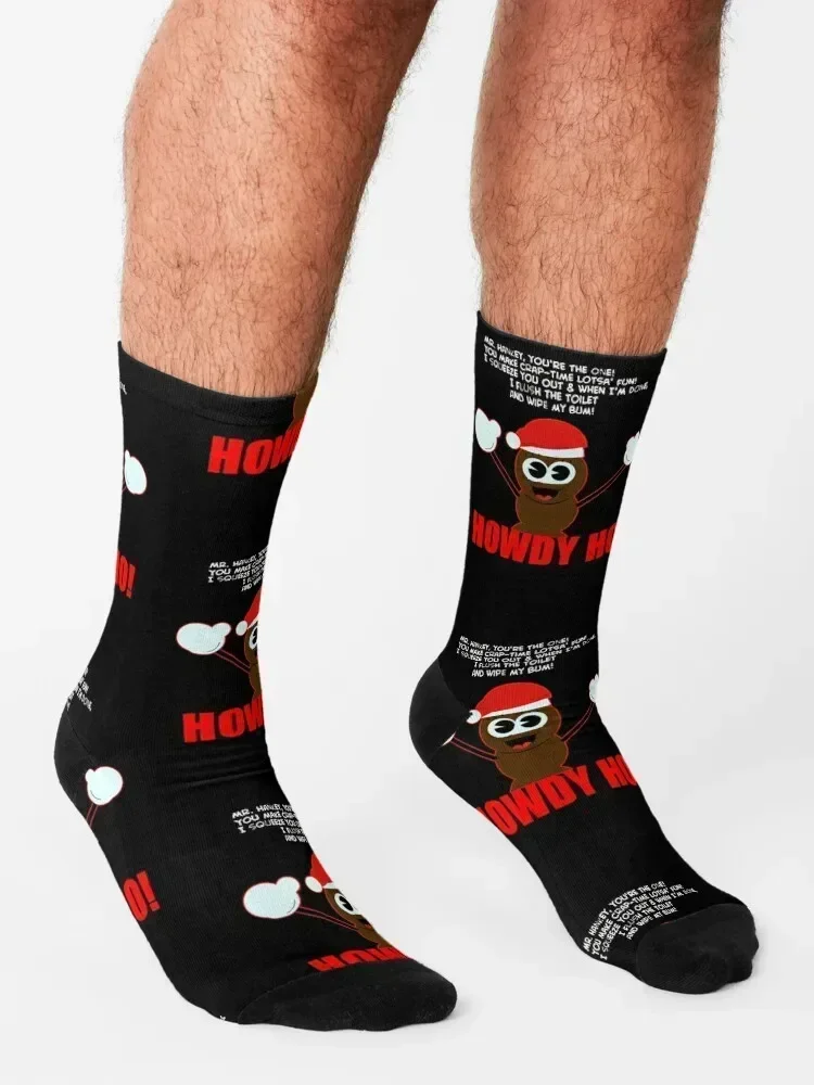 Two Mr Howdy Ho Socks christmas gift Stockings man christmass gift hip hop Men Socks Luxury Brand Women's