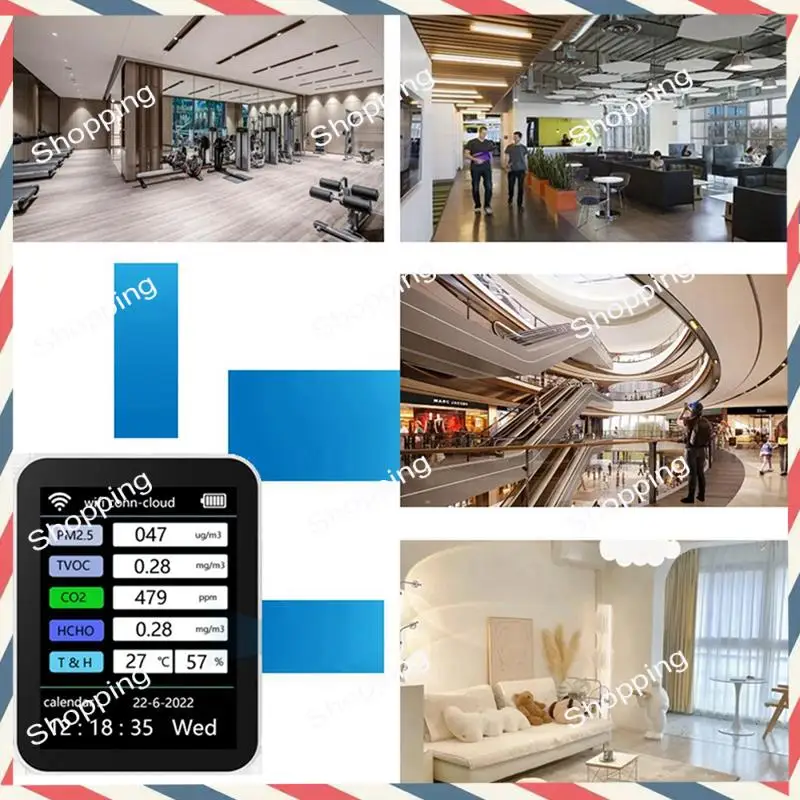 M20K 와이파이 스마트 공기질 모니터 CO2 측정기 TVOC HCHO PM2.5 테스터 디지털 CO2 센서 포름알데히드 가스 감지기 투야 앱