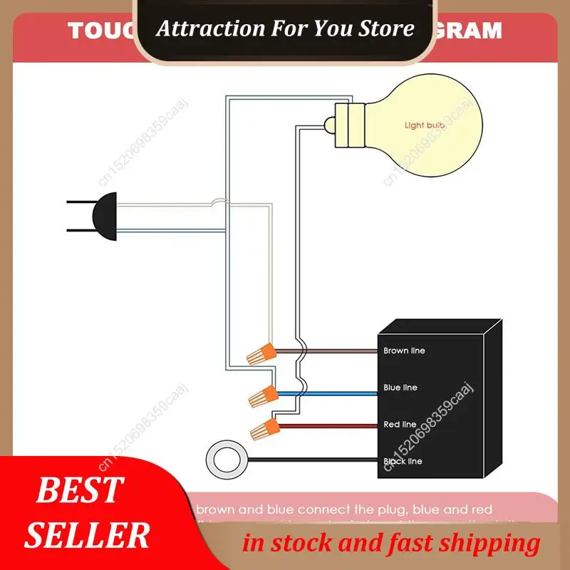 Hot Selling Touch Lamp Switch 2 Pack,Touch Lamp Control Module For Dimmable LED,Bulbs,Lamp Switch Replacement Kit With Wiring Ca