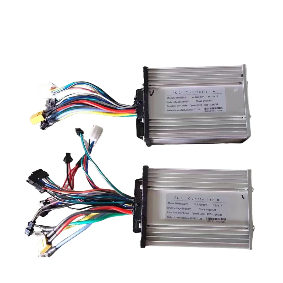 

JB FOC 60 В 25 А Бесщеточный двойной привод 6 Mossfets Контроллер скорости двигателя электрического скутера с QS-S4 LH-100 ЖК-дисплеем Дроссельная заслонка