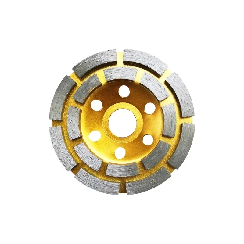 5" 6" 7"  Pro Diamond Double Row Cup Wheel Hard Concrete Field Stone Grinding
