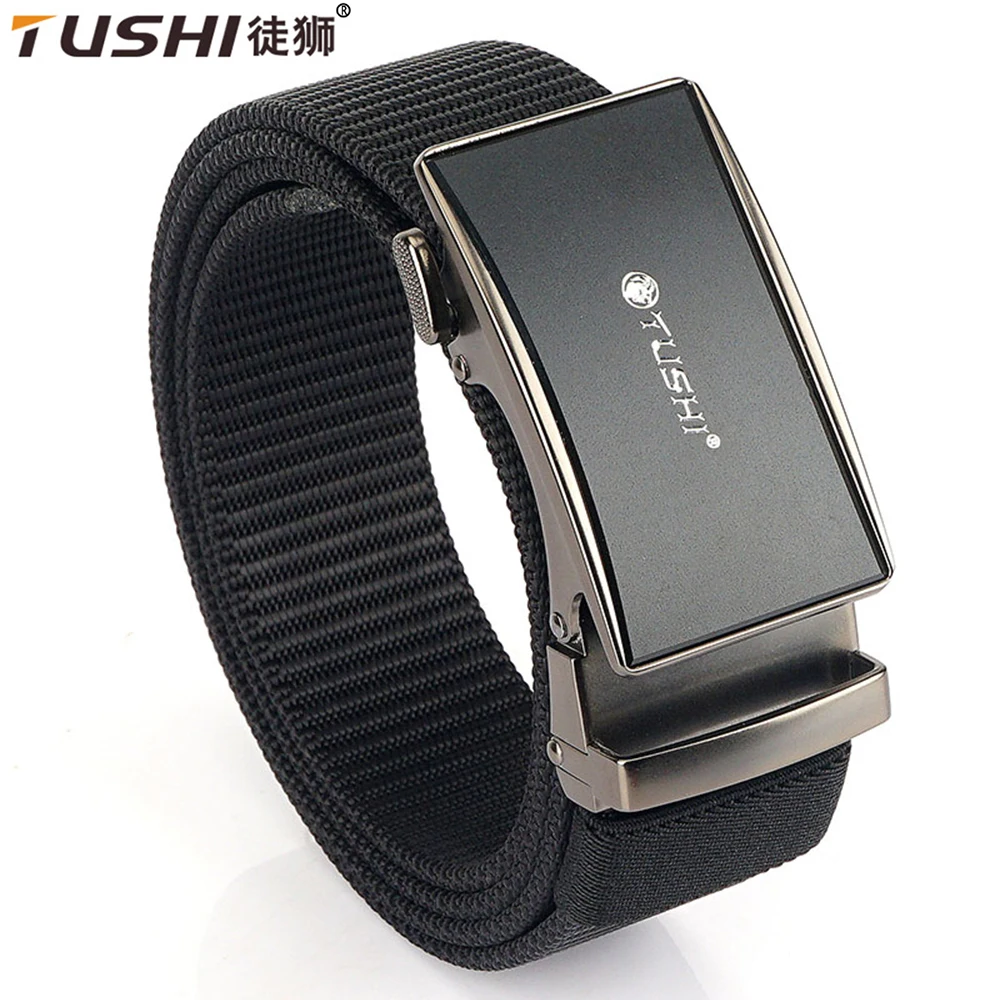 TUSHI Men Belt Outdoor Hunting Tactical Belt Multi-Function automatic Buckle Nylon Belt High Quality Marine Corps Canvas Belt