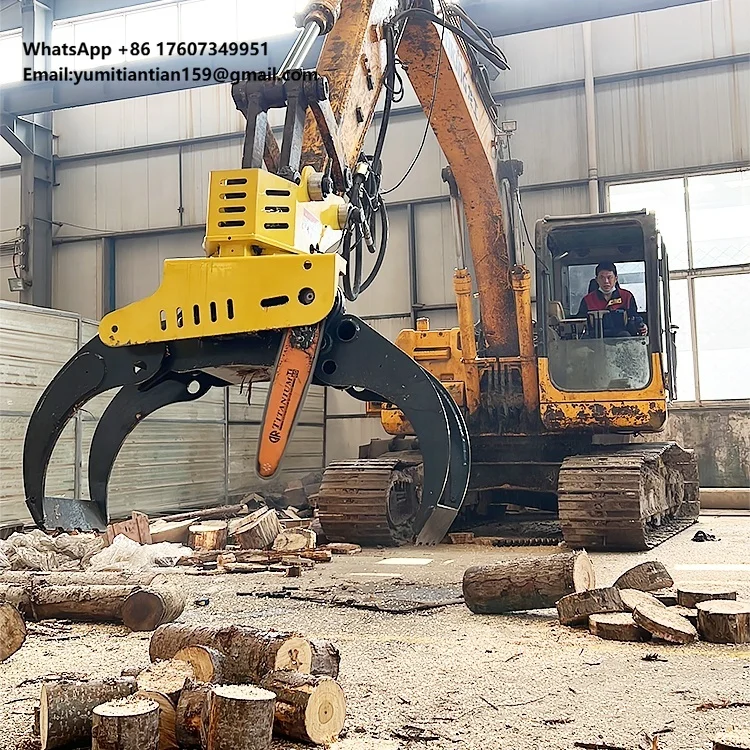 

HIGHTOP New Arrival Wood Cutter With Grapple Saw Excavator Suits to 6 to 20 Ton Excavator