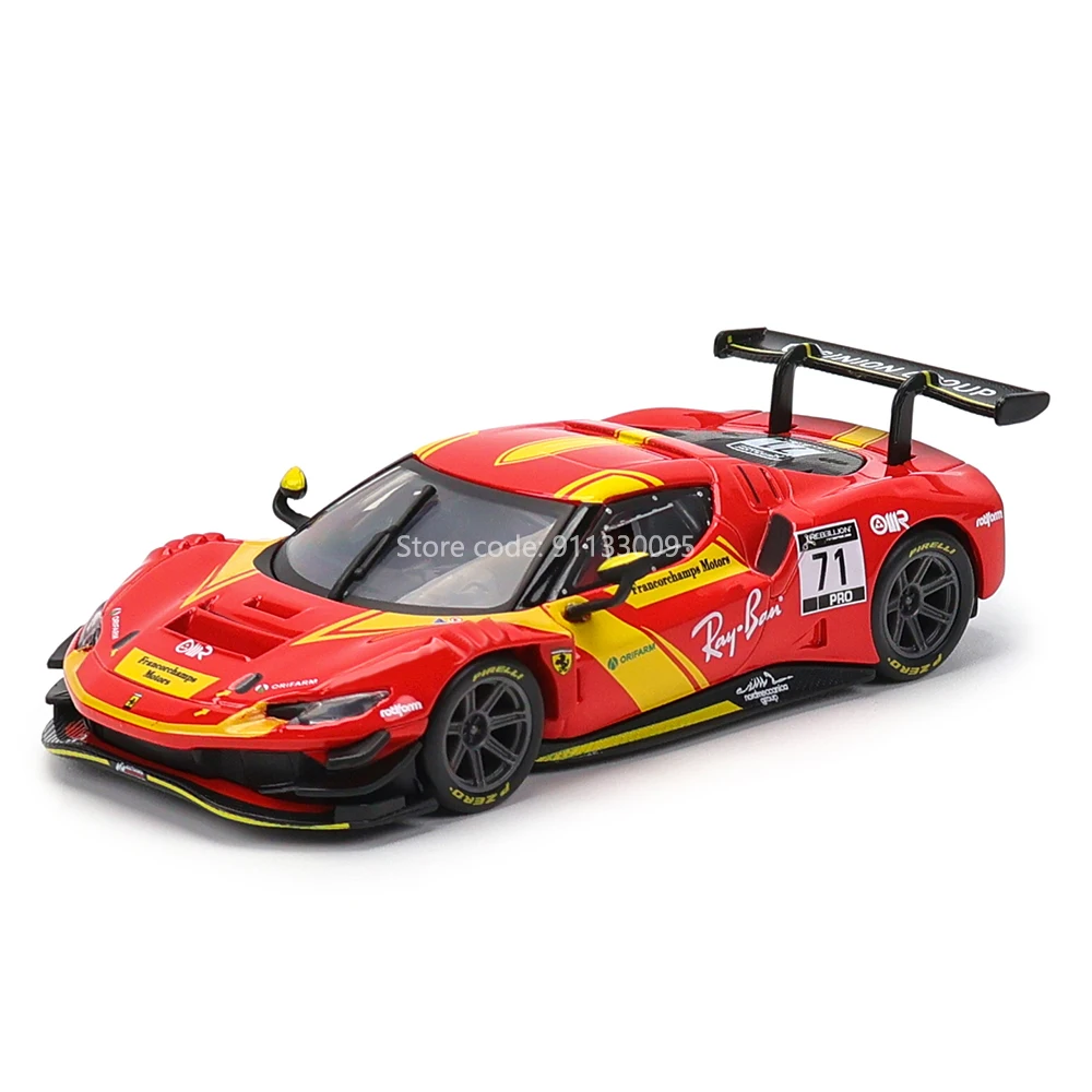 Bburago 1:43 Ferrari 296 GT3 2022 488 250 512 308 312P Alloy Luxury Vehicle Diecast Pull Back Cars Model Toy Collection Gift