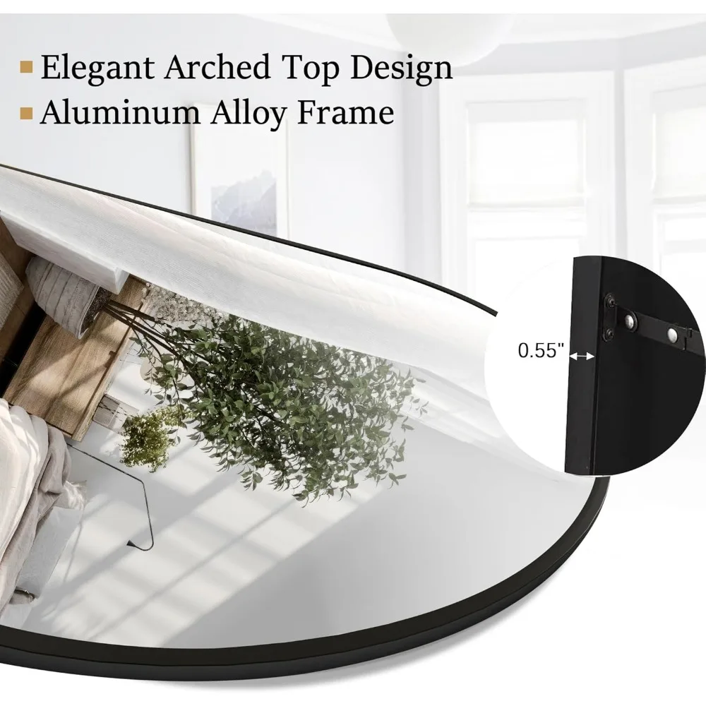 58"x18" Mirror Full Length Standing Hanging or Leaning Against Wall, Large Full Body Mirror Wall Mounted Mirror