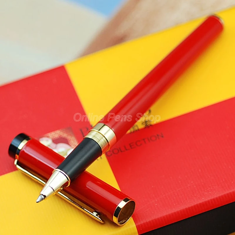 Picasso Red & Golden Matel Rollerball Pen For Office & Home & School Writing Supplies BR006