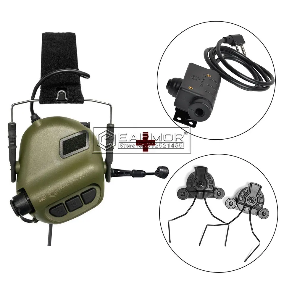 EARMOR Tactical Headset M32 MOD4 & M51 & M11 IPSC Headset Hearing Protection Airsoft Aviation Communication Earphone