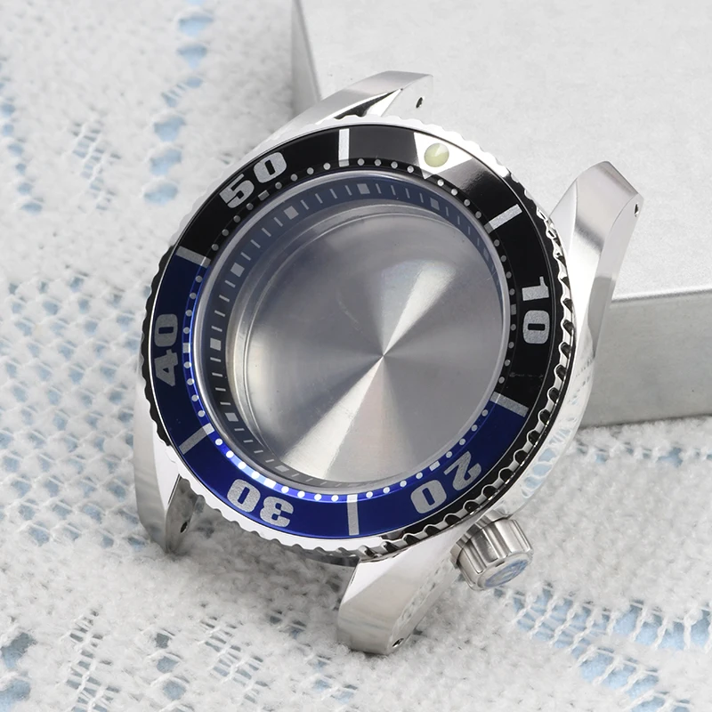 HEIMDALR Watch Parts Solid 42mm Polished Stainless Steel SBDC/Sumo Case Blue Black Bezel Sapphire Suitable For NH35/36 Movement