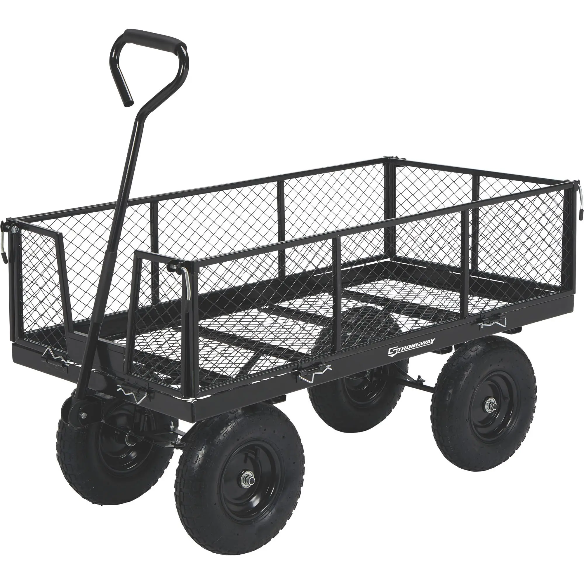Steel Jumbo Garden Wagon with Removable Sides, 1400-Lb. Capacity