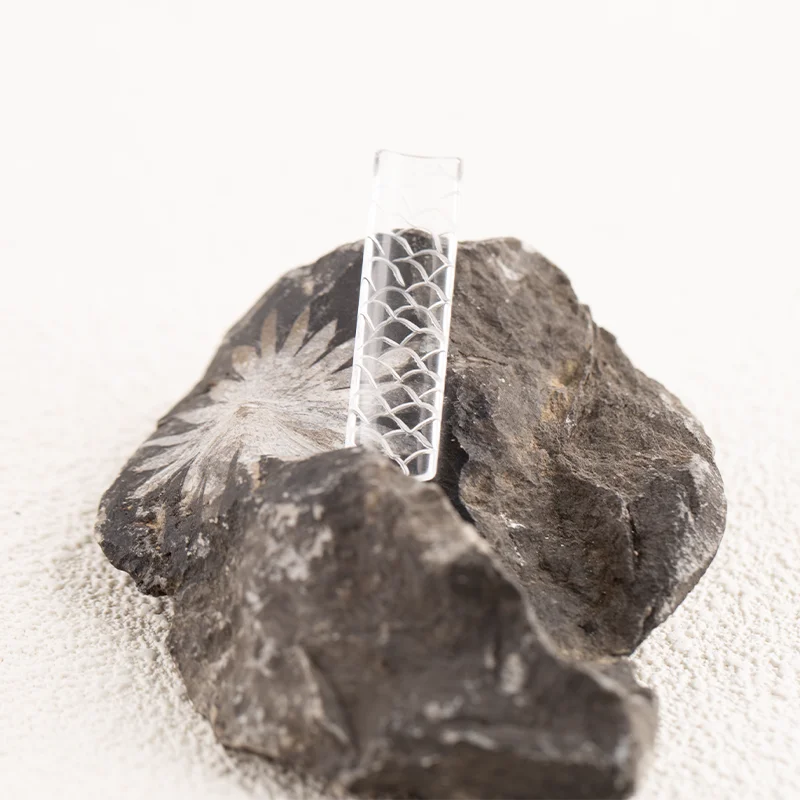 Natural Drusy White Quartz Fascinating hanging ornament Carving Pendant Necklace Stone Fashion Handmade Jewelry 41x10x1mm 2.7g