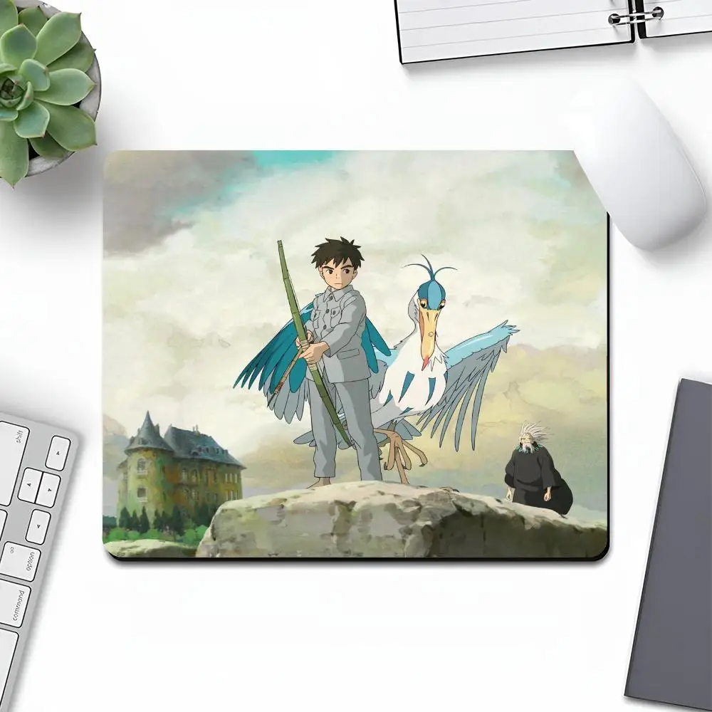 The Boy and the Heron Gifts Mouse Pad Art Gaming Gamer Small Rubber Locking Edge Large Computer MousePad Laptop Desk Pad