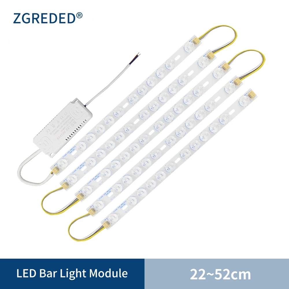 Led ceiling light module 220v replacement Led light bar module light board 22 31 41 52cm living room office light source