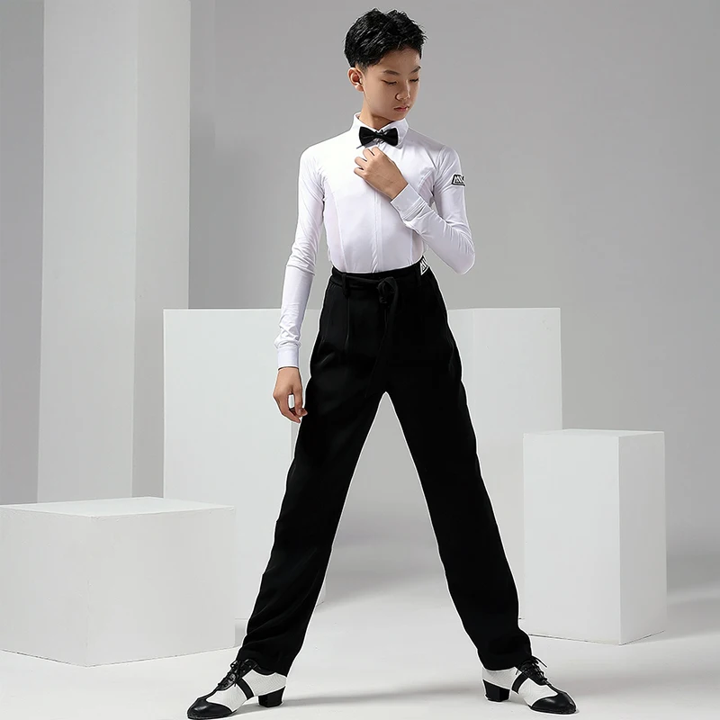 Children Latin Dance Performance Costume Boy's Standard Ballroom Dancing Shirt Cha Cha Waltz Dancer Competition Clothing VBH1691
