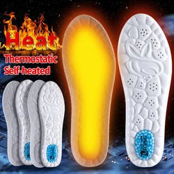 Self Heating Insoles Thermostatic Thermal Insole Massage Memory Foam Arch Support Shoe Pad Heated Pads Winter Warm Men Women
