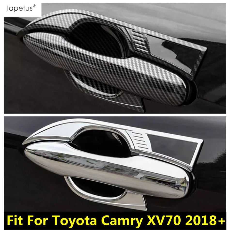 

Car Door Handle Bowl Decoration Cover Trim For Toyota Camry XV70 2018 - 2021 ABS Chrome / Carbon Fiber Accessories Exterior Kit