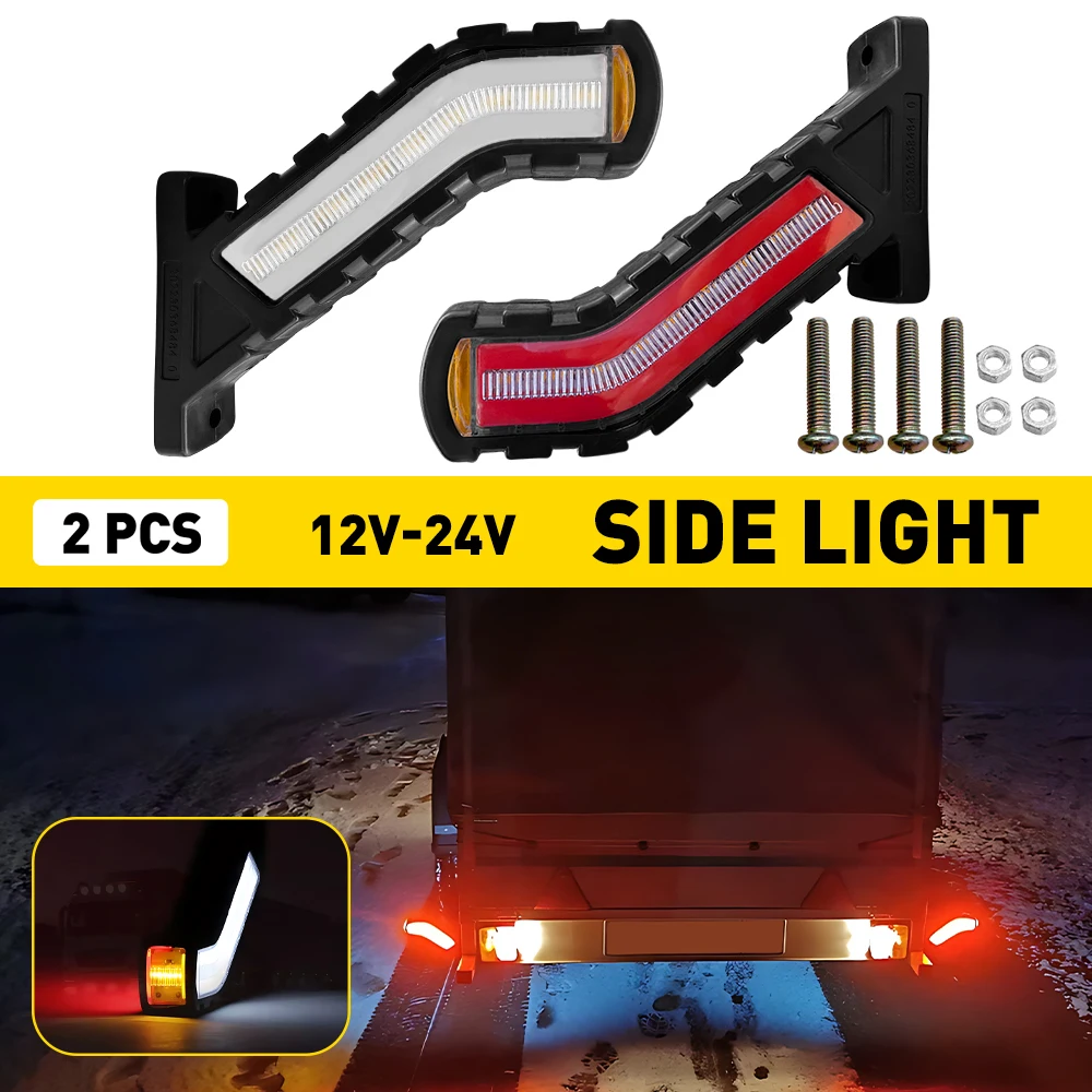 

2pcs/4pcs LED Side Marker Indicator Lights Turn Signal Lamp Universal For Cars SUV Vans Lorry RV Bus Boat Trailer Truck 12V 24V