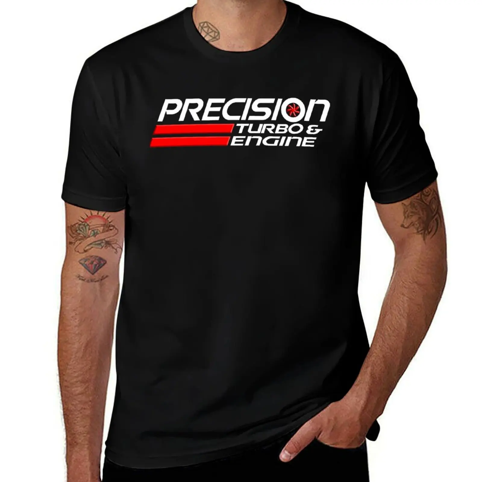 Precision Turbo Car logo T-Shirt anime tshirt graphics sports fans shirts graphic tee mens shirts graphic tee