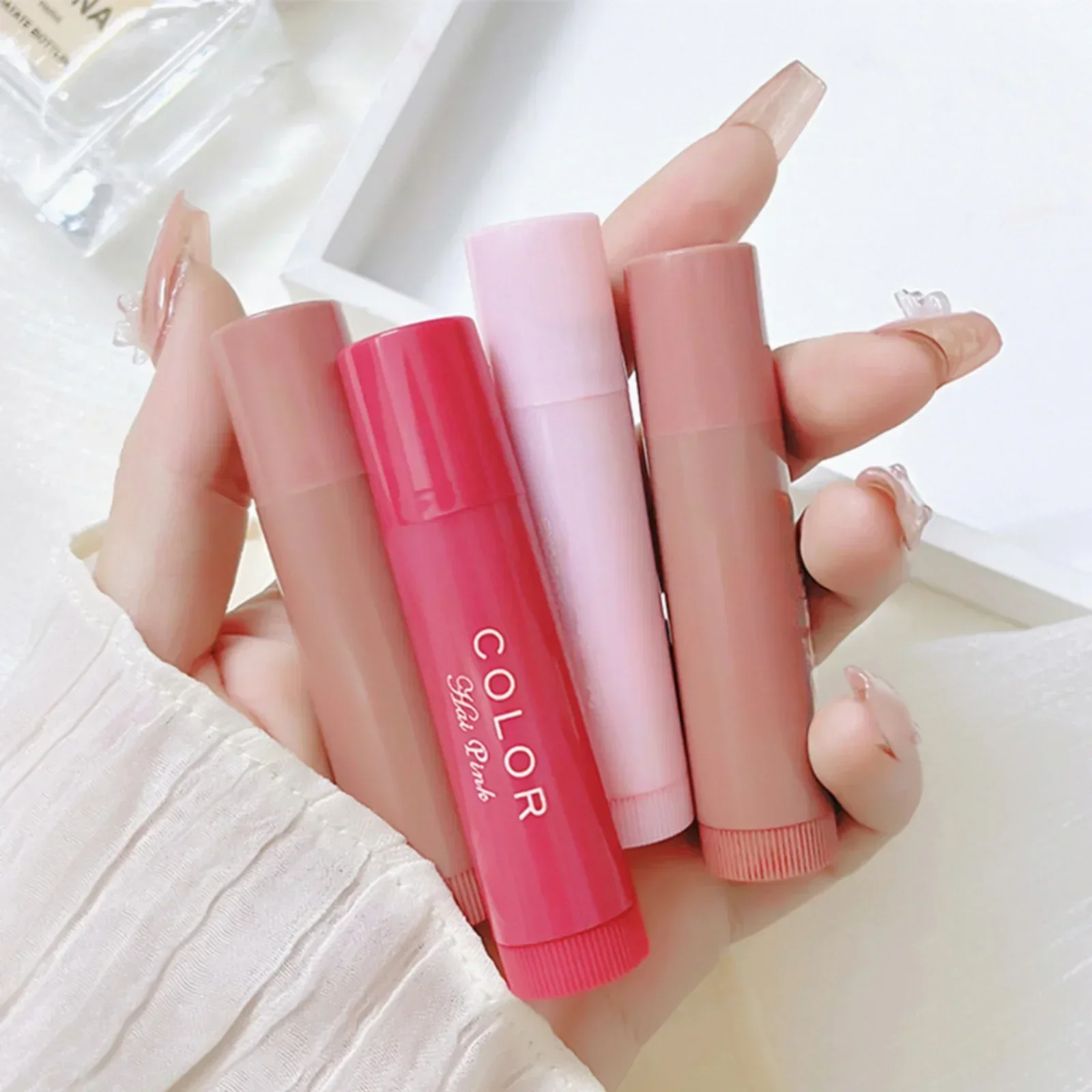 1PC Moisturizing สีลิปสติก Lip Balm กันน้ํา,บํารุงและไม่เหนียวเหนอะหนะ,ลิปกลอส, Beauty LIPS แต่งหน้าเครื่องสําอาง