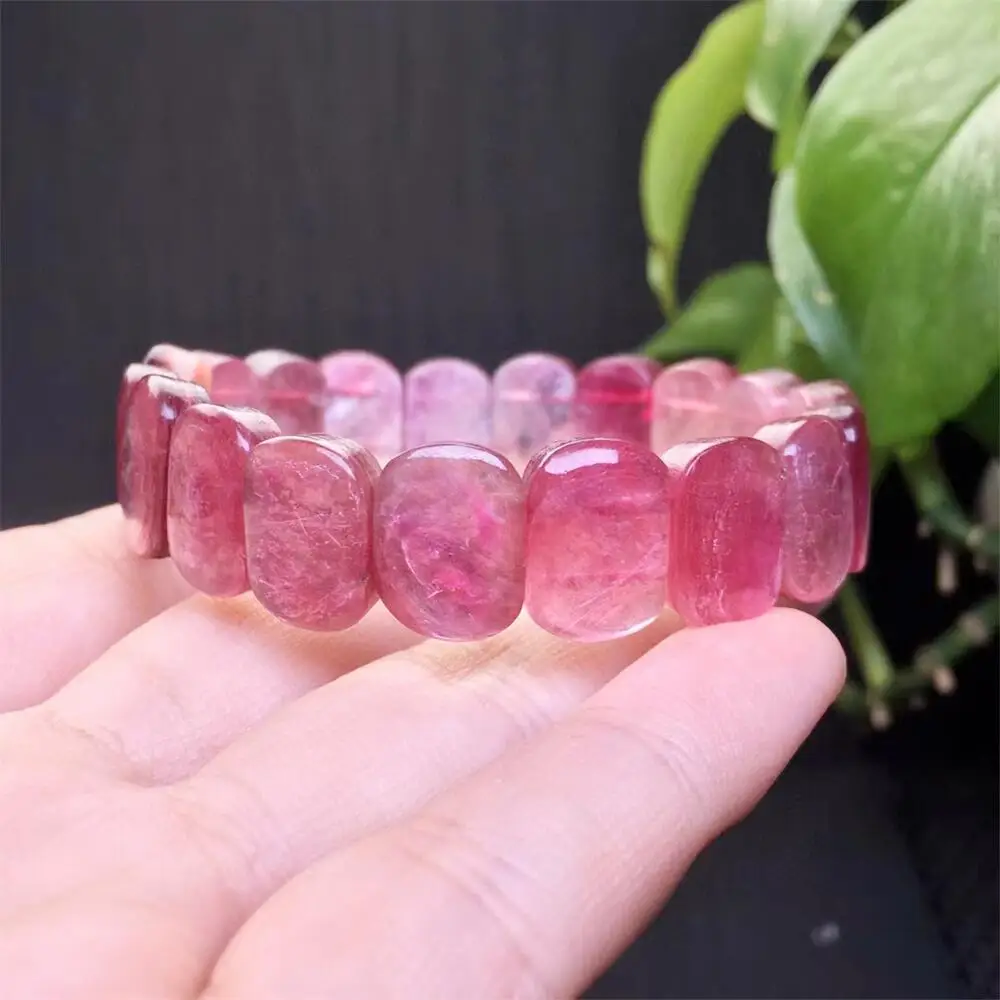 14mm Natural Pink Lepidolite Bangle Fashion Crystal Quartz Gemstone Jewelry Reiki Healing Gift For Women 1pcs