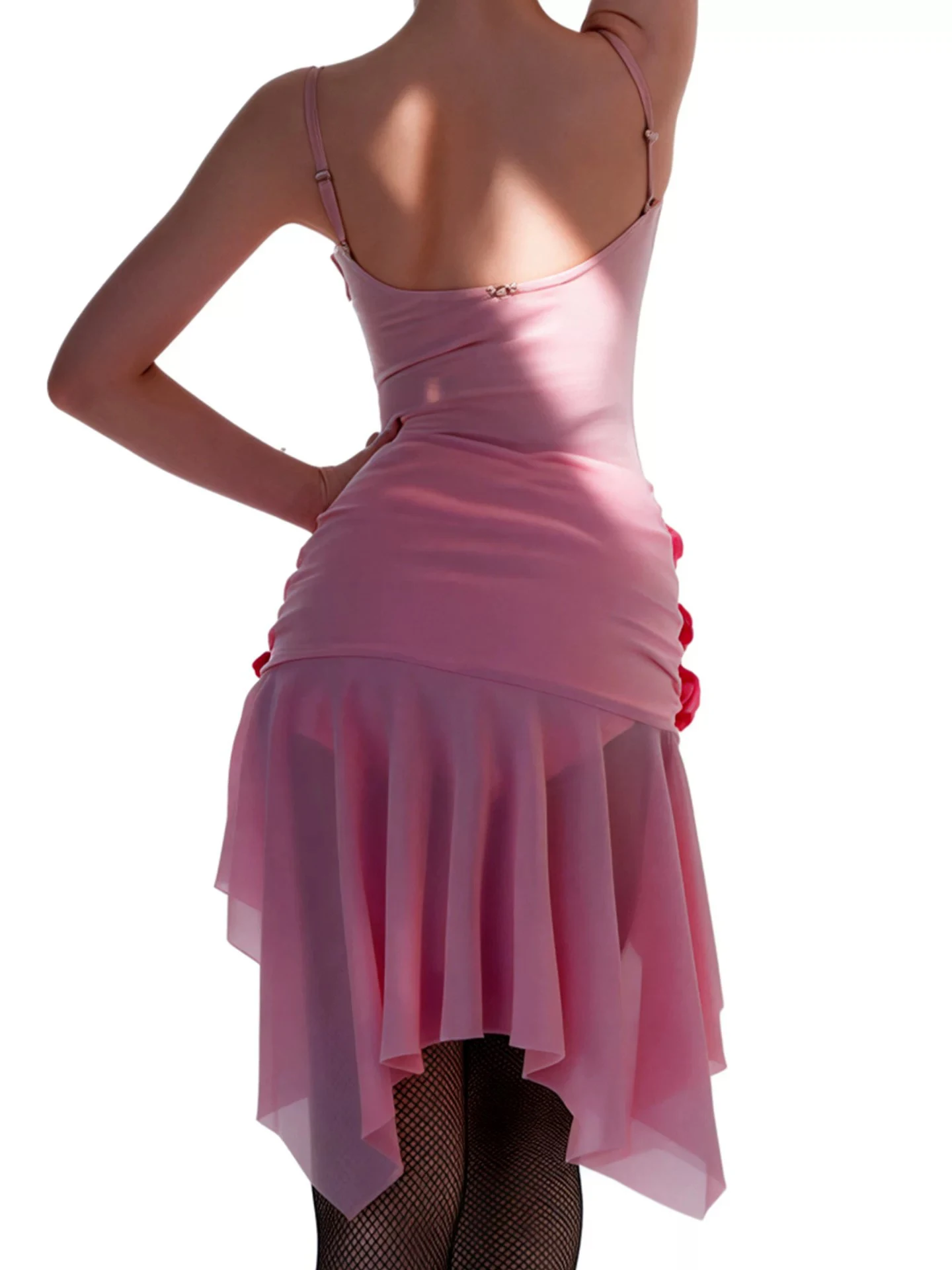 latin-dance-skirt-pink-flowers-print-strap-skirt-women-rumba-chacha-tango-competiton-professional-national-standard-dresses