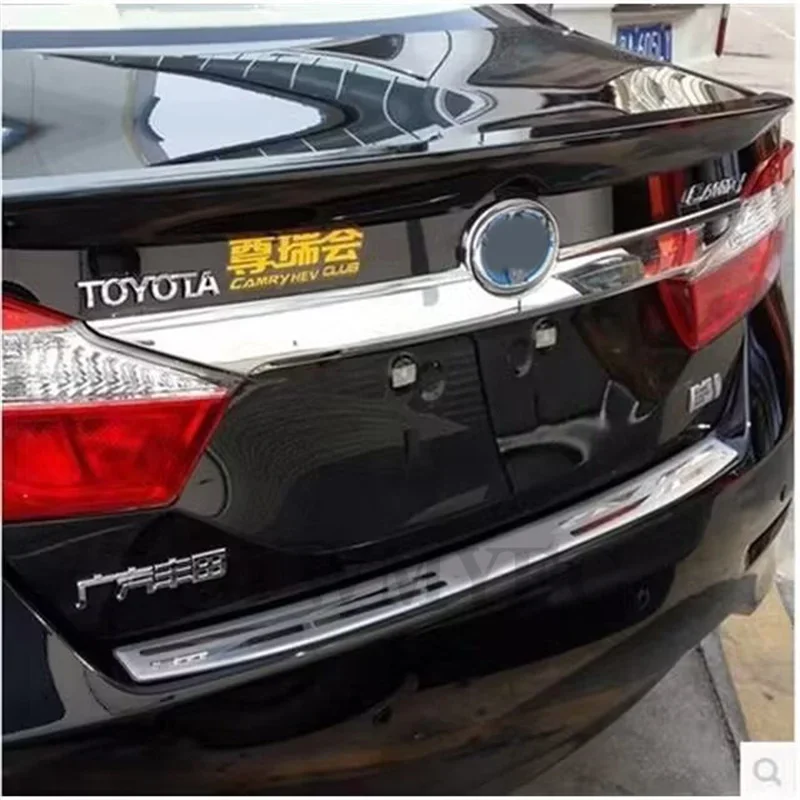 For Toyota Camry  2012-2023 Rear Bumper Protector Sill Trunk Rear guard Tread Plate cover Trim Car Accessorie