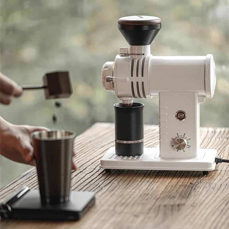 Verstelbare Elektrische Koffiemolen 78mm Messen met Espresso Zeef Doseerbeker &amp Borstel Set Koffieboon Hopper