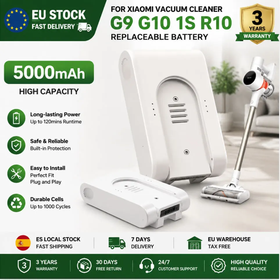 2026 Original 25,2V 5000mAh Wiederaufladbarer Lithium-Ionen-Akku für Xiaomi Mijia Dreame G9 G10 Kabelloser Staubsauger