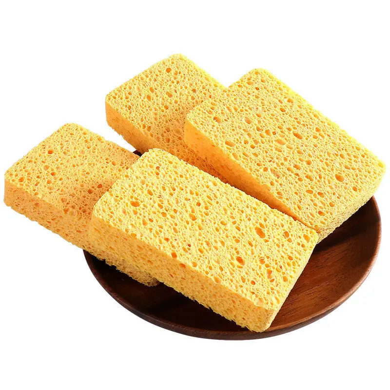 Wood Pulp Cotton Soft Dishwashing Sponge Scouring Pad Household Brush Pot Dishwashing Block Kitchen Cleaning S1504