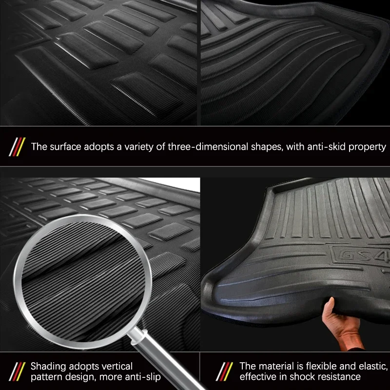 Polymères de coffre de voiture imperméables, tapis de coffre Cargo, accessoires de voiture pour Volvo S40 2004 ~ 2012 2011 II 2010 2009 2008 2007 2006 2005