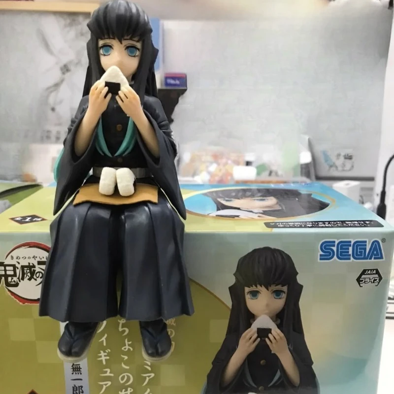 Oryginalna figurka anime Demon Slayer Tokitou Muichirou z Bandai Banpresto SEGA, zestaw posiłków, gadżety Pixiv, modna zabawka do zabawy.