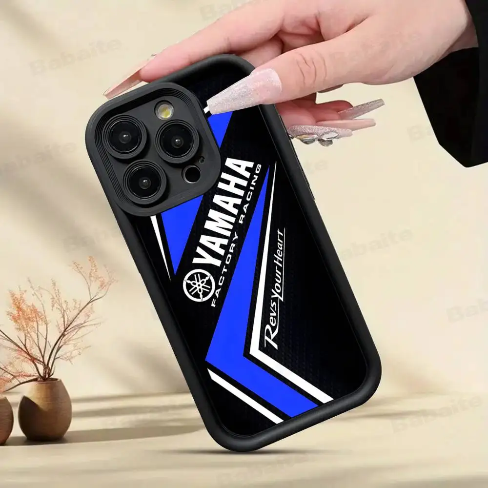 Motorcycle Y-YamAha-ES Phone Case For iPhone 17 16 15 13 11 12 14 Pro Max Plus Silicone Cover Shell
