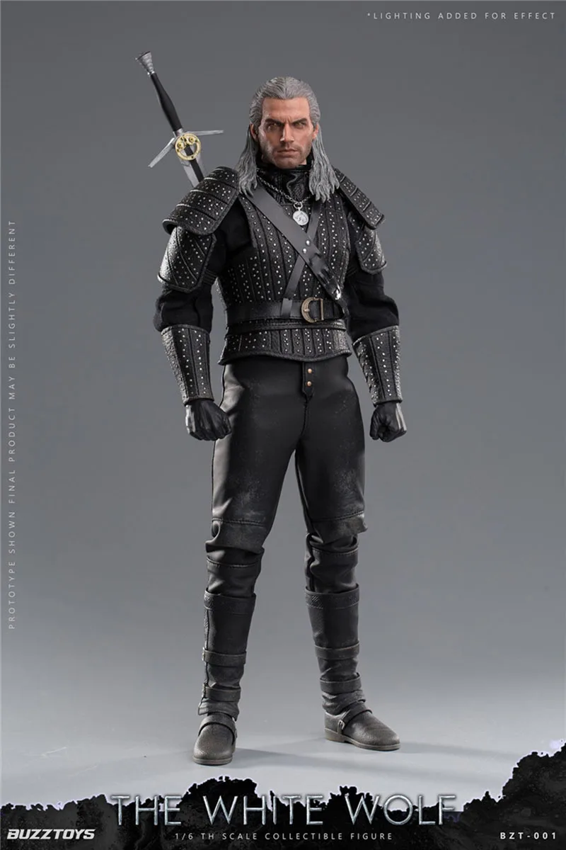 

BUZZTOYS 1/6 Scale The White Wolf Geralt Model BUZ001 12 Inch Male Soldier Action Figure Doll Full Set Toys Collection Gifts Fan