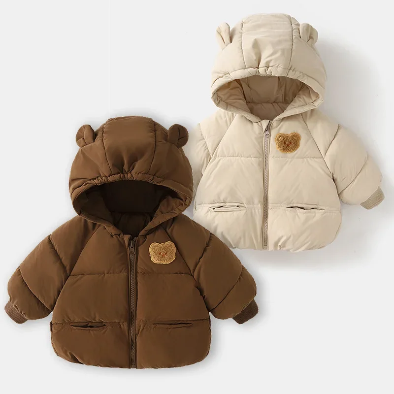 

Cute Bear Winter Kids Jacket Thicken Warm Kids Outerwear Coats 2024 Kids Snow Wear Girls Boys' Cotton Jackets Winter Clothes