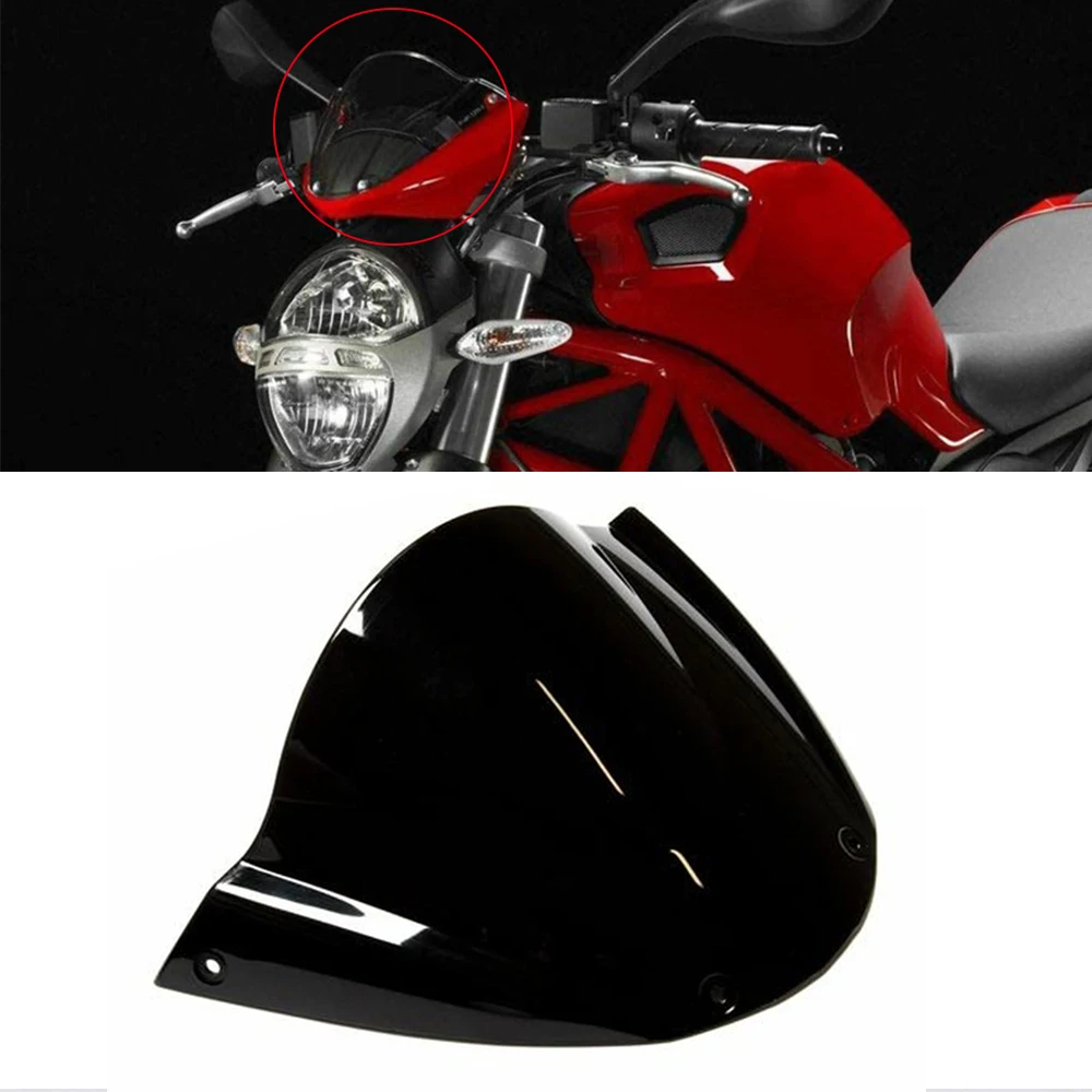 Motorcycle Sports Windshield Head Cover WindScreen Deflector Viser Visor For Ducati Monster 1100 1100S 696 796