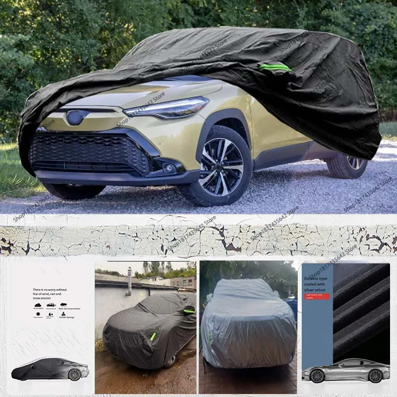

for Toyota Corolla Cross Car Cover Waterproof All Weather Sun Rain Protection Full Exterior Cover with Reflective Strips