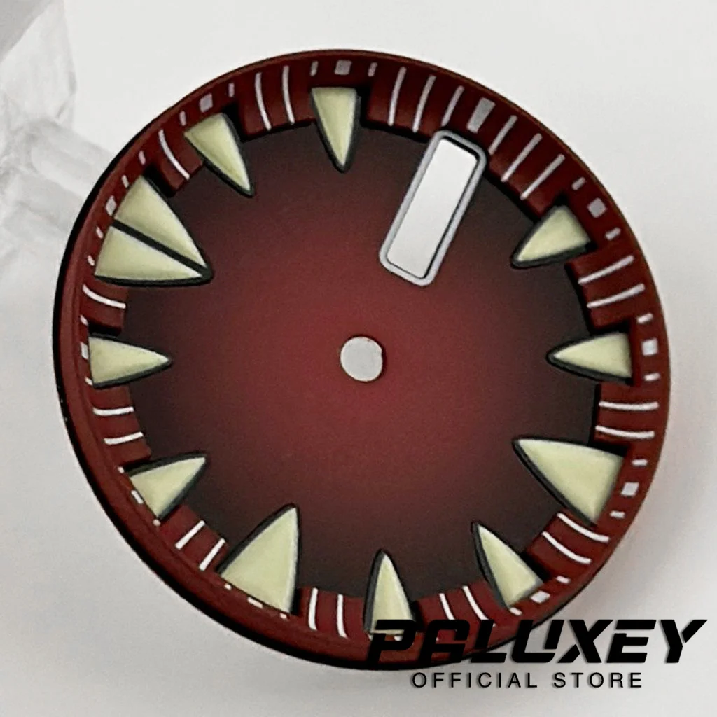 NH36 29mm Dial Face Monster Tooth Style Design Green Luminous for NH36A 4R36 Movement Watch Modification Accessories parts DIY