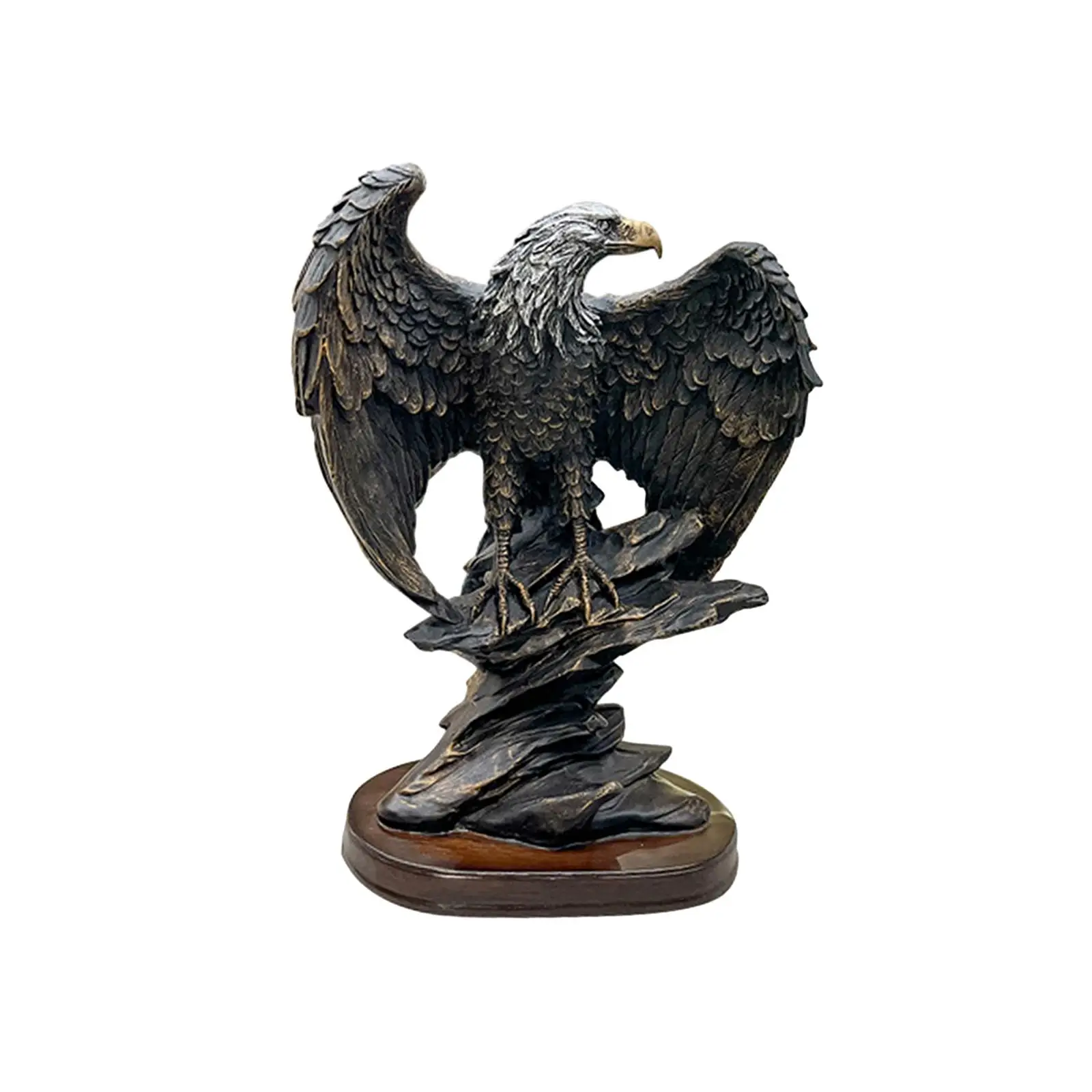 Eagle Statue Polyresin Ornament Home Decor Collection Animal Sculpture Decorative for Bookshelf Home Party Bathroom Living Room