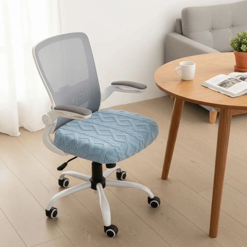 Soft Thickened Elastic Jacquard Chair Covers Anti-Slip Stretch Computer Chair Seat Dust-proof Removable Chair Slipcovers Kitchen