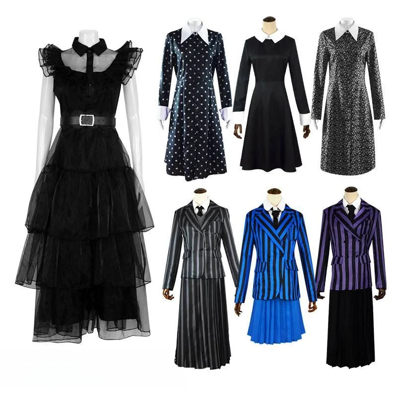 

Костюм для косплея Луин Адамс в стиле Wednesday School, женский, осенний, 2023, для сценических выступлений, в традиционном китайском стиле...