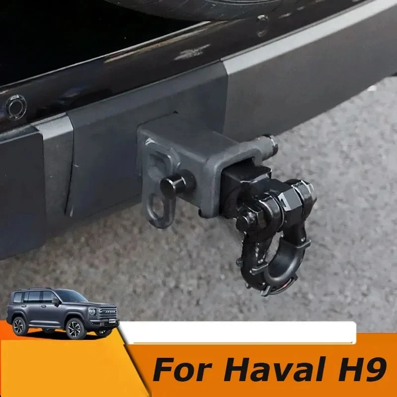 

For HAVAL H9 2025 2026 Trailer Hitch Off-road Anti-collision Rear Bumper Tiger Head Hook Trailer Ball Hook Refitted Accessories