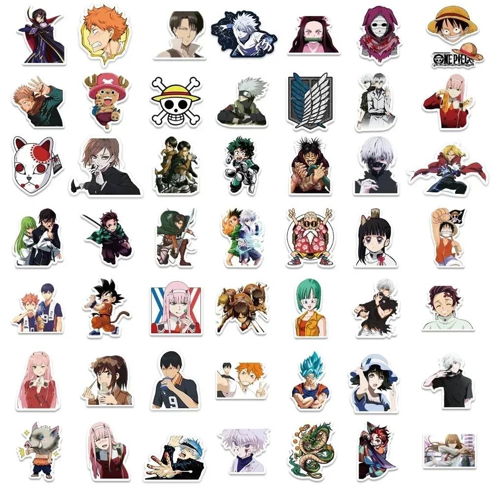 300 Stück Gemischte Anime-Aufkleber Cartoon-Sticker DIY Wasserdicht für Koffer Skateboard Gitarre Handy One Piece Demon Aufkleber Geschenk Spielzeug – Detail 4