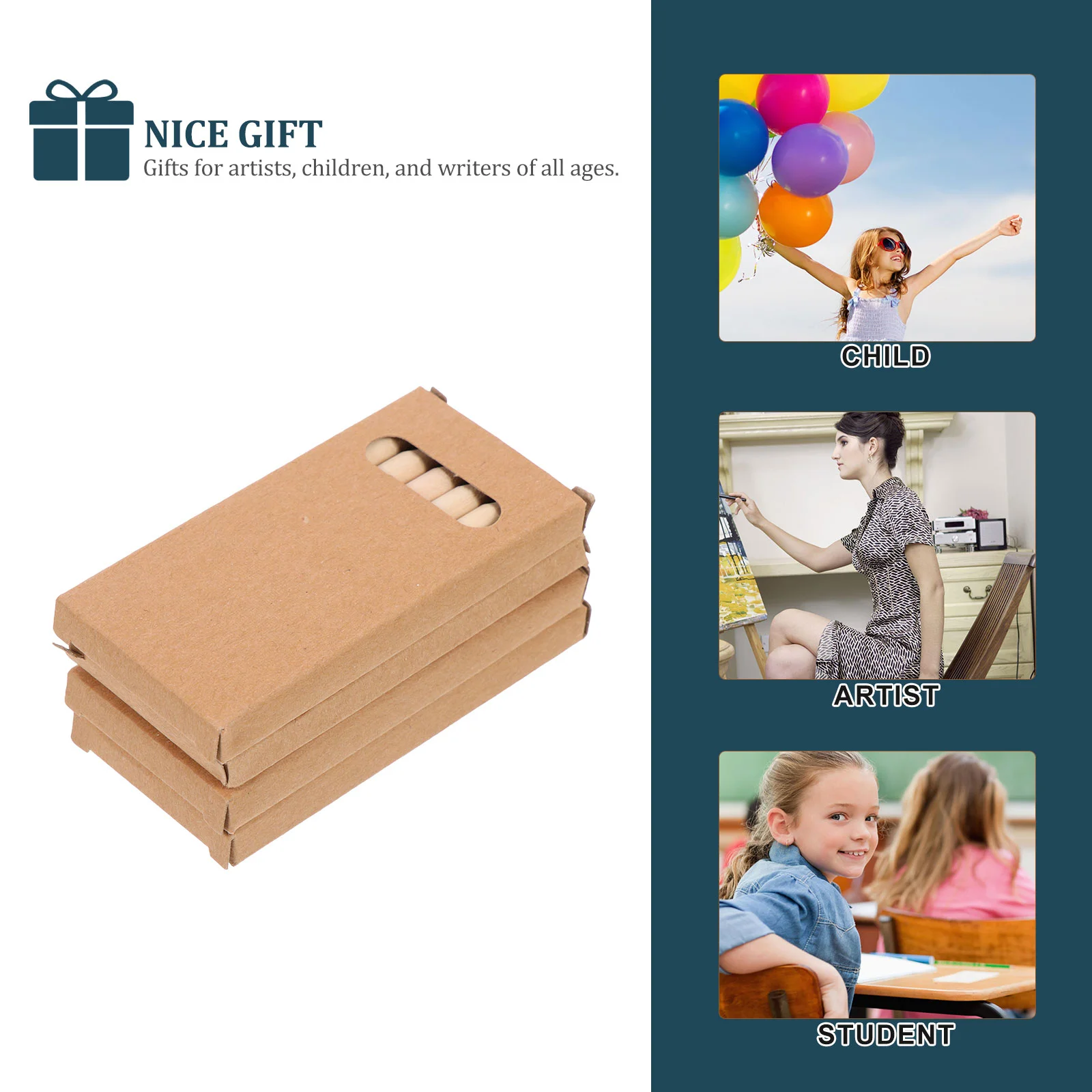 4 Boxes Pencil Pencils Portable Coloring Household Drawing Colored Graffiti Kids Multi-function Wooden Convenient