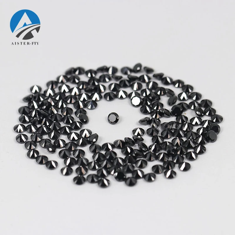 

AISTER Black Color Small Size 0.8mm - 2.9mm（1.0ct Per Pack) Loose Moissanite Stones Pass the Diamond Tester for Jewelry Making