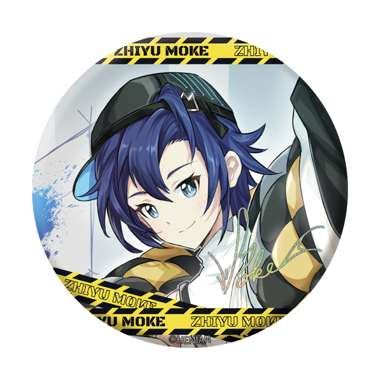 58mm Anime Vsinger Zhiyu Moke Cosplay COSTUME Badge Pin SPTE Tinplate Brooch﻿ Prop Gilf