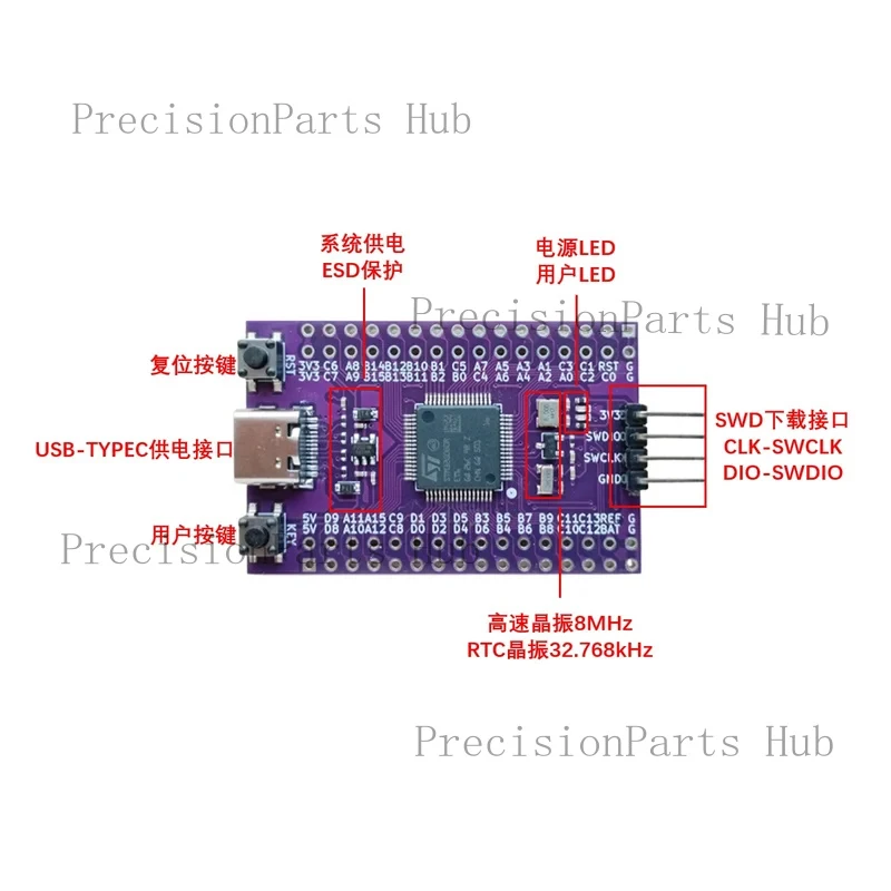 STM32G0B0RET6 Development G081 Minimum System Core Learning Board Replaces The STM32F103/071