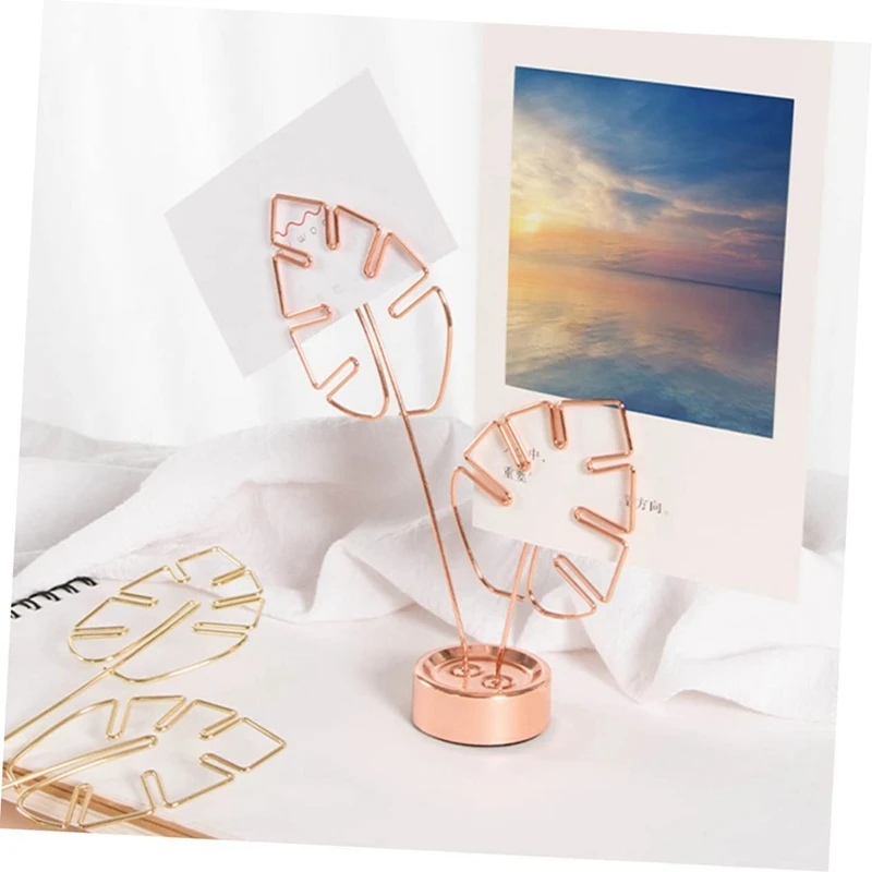 Soporte de Clip de papel de decoración hawaiana, soporte de mesa de carpeta de notas, letrero de mesa, 2 piezas