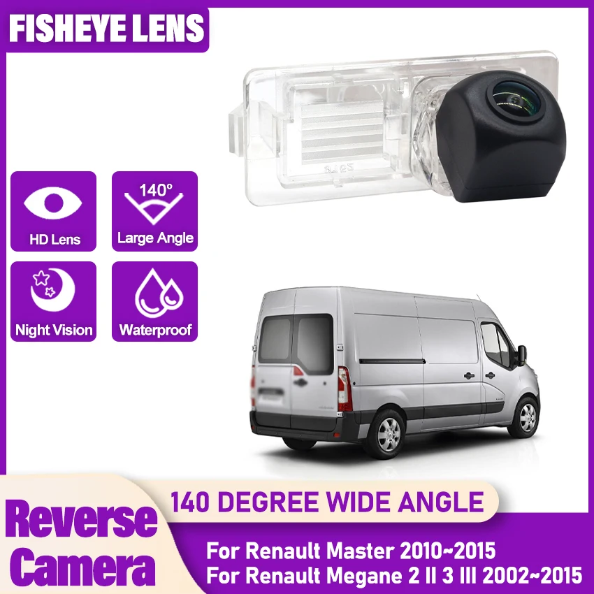 140° CCD HD Night Vision Car Rear View Reverse Camera For Renault Megane 2 II 3 III 2002~2015 For Renault Master 2010~2015