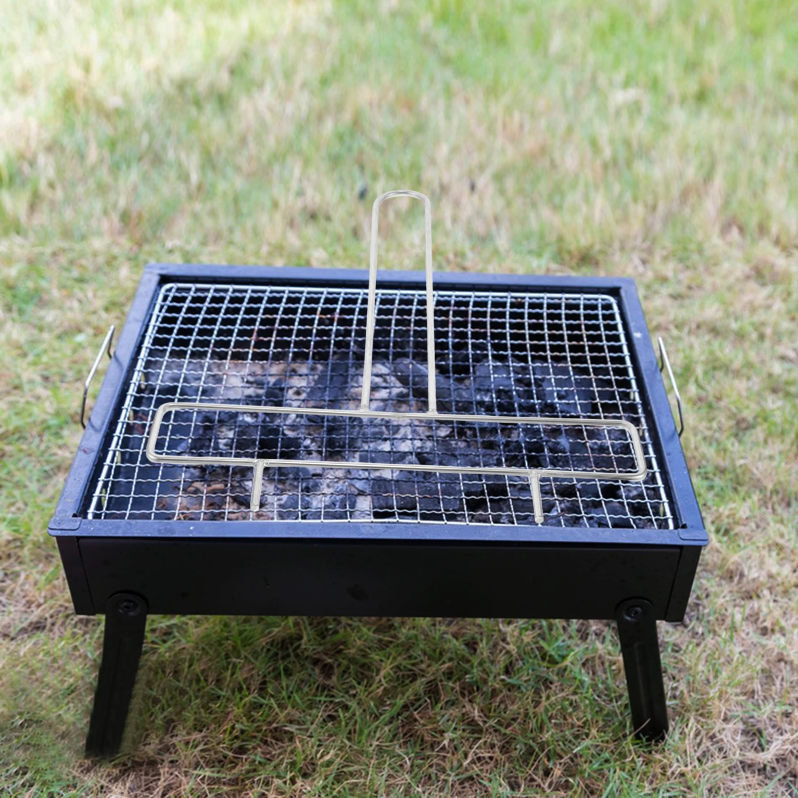 

Lantern Stand Chicken Rack Bbq Grill Grate Hangers Smoking Roasting Stainless Steel Tool Wing Poultry Pan Food Lamb Accessories