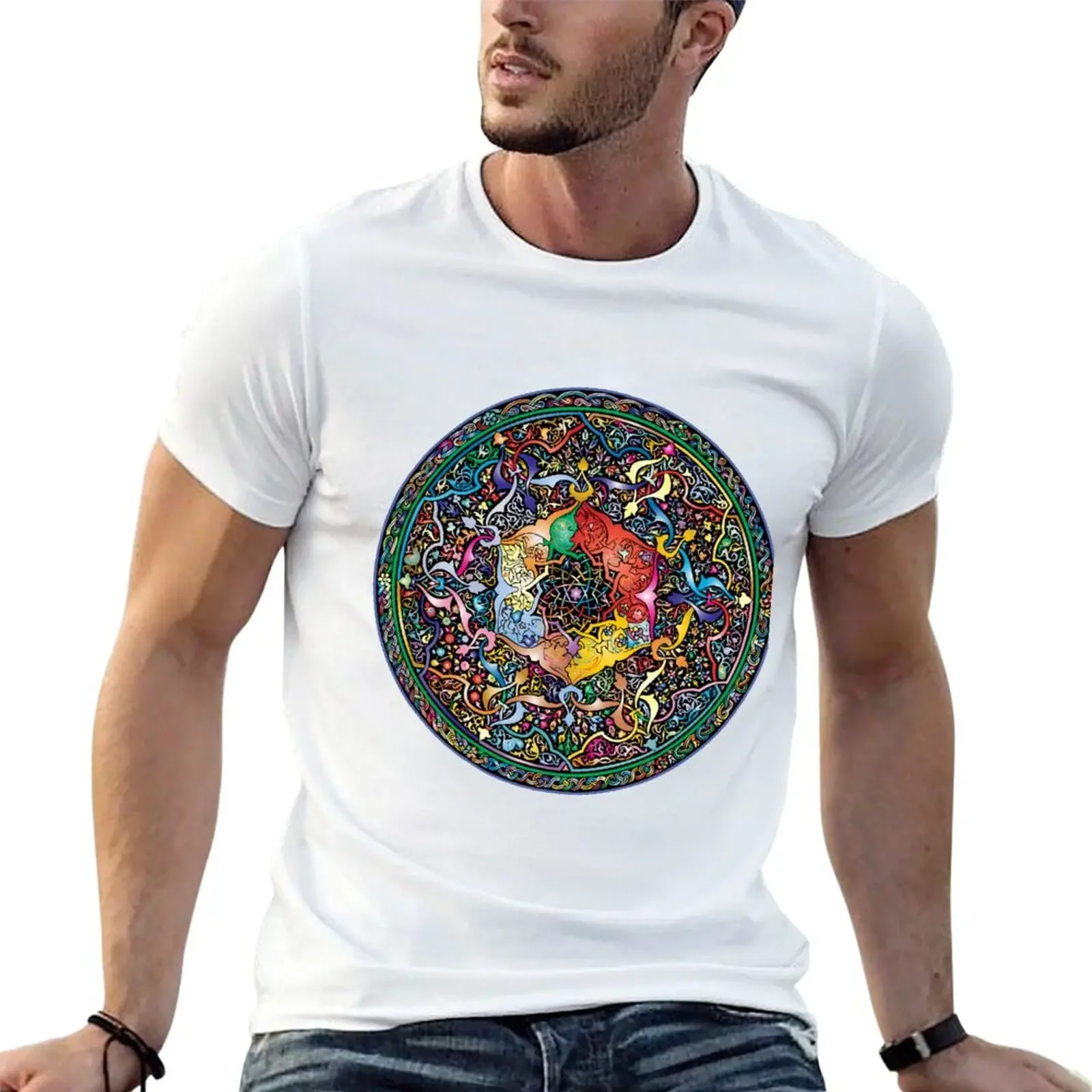 Beautifully Intricate Manadala T-shirt summer clothes graphics boys whites plain black t shirts men