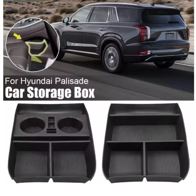 

For Hyundai Palisade 2019- 2023 Car Central Console Organizer Armrest Storage Box Tray Holder Container